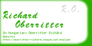 richard oberritter business card
